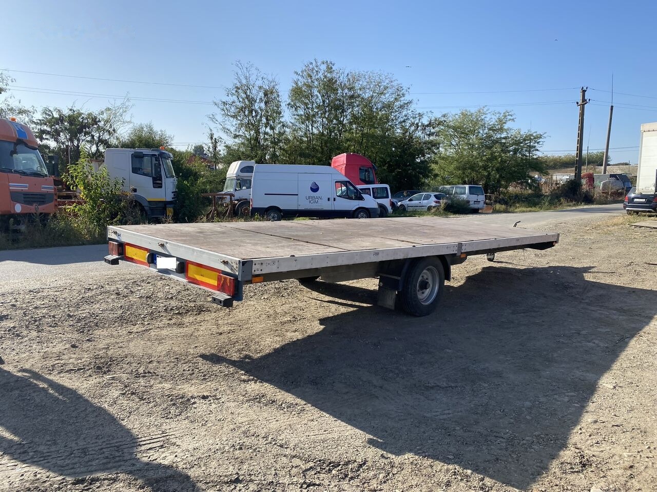 Schmitz Cargobull REPACOM Rema remorca 6,5 m lungime platforma pentru marfa / util - Plato prikolica: slika 1 Schmitz Cargobull REPACOM Rema remorca 6,5 m lungime platforma pentru marfa / util - Plato prikolica: slika 1