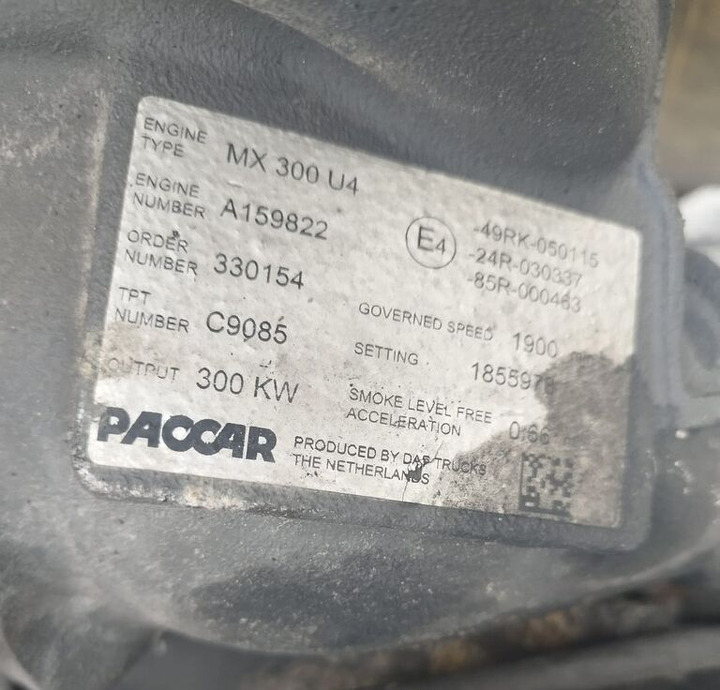 DAF MX 300 U4 DAF XF, CF - Motor za Kamion: slika 4 DAF MX 300 U4 DAF XF, CF - Motor za Kamion: slika 4