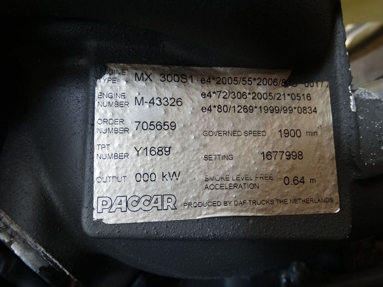 DAF MX300S1 410 DAF XF 105 - Motor za Kamion: slika 5 DAF MX300S1 410 DAF XF 105 - Motor za Kamion: slika 5