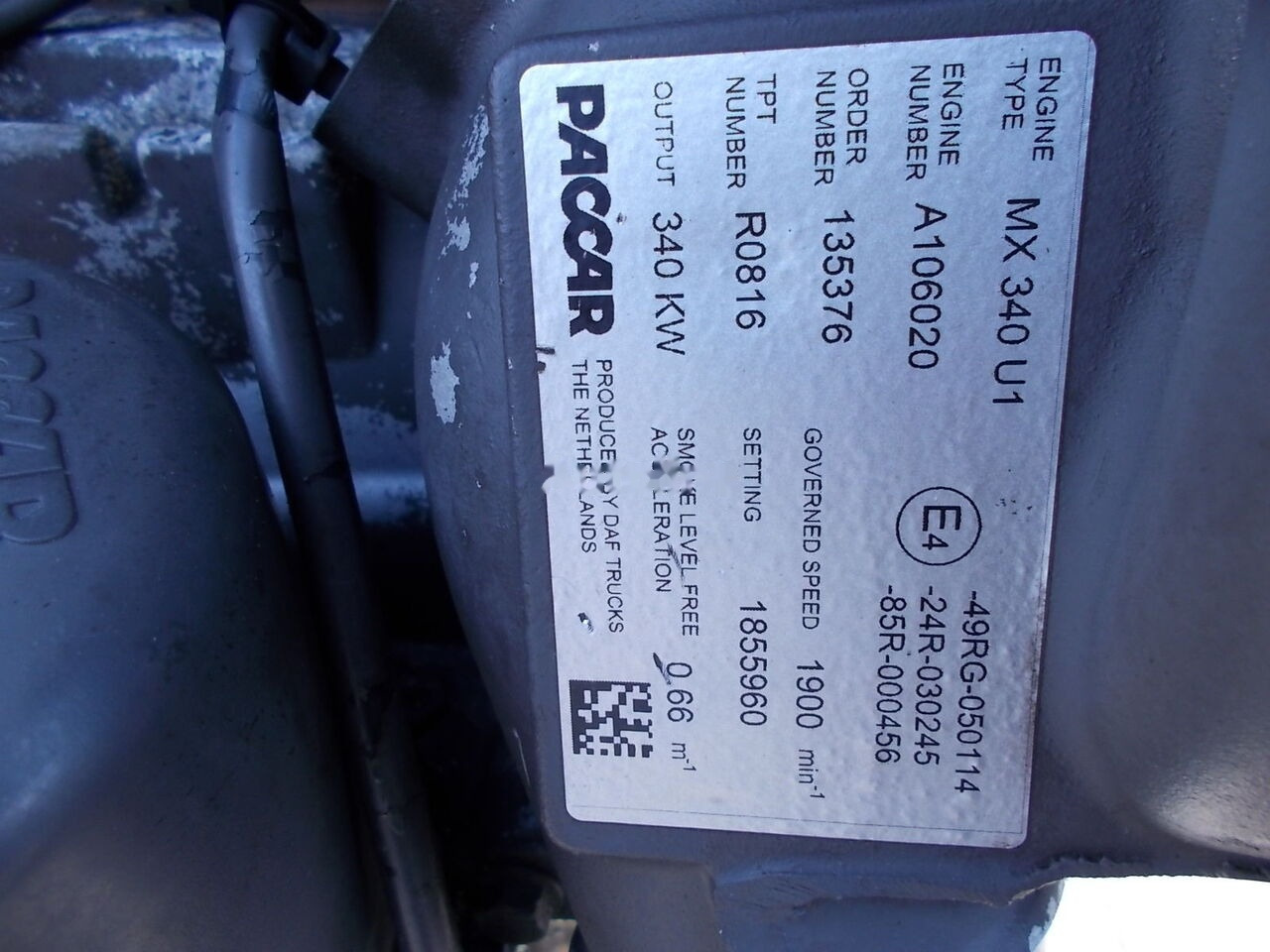 DAF Paccar MX 340 U1 DAF CF85, XF105 - Motor za Kamion: slika 4 DAF Paccar MX 340 U1 DAF CF85, XF105 - Motor za Kamion: slika 4