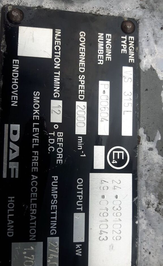DAF WS 315 L DAF truck - Motor za Kamion: slika 5 DAF WS 315 L DAF truck - Motor za Kamion: slika 5