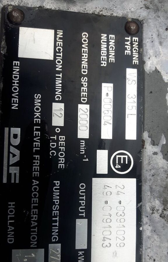 DAF WS315L truck - Motor za Kamion: slika 5 DAF WS315L truck - Motor za Kamion: slika 5