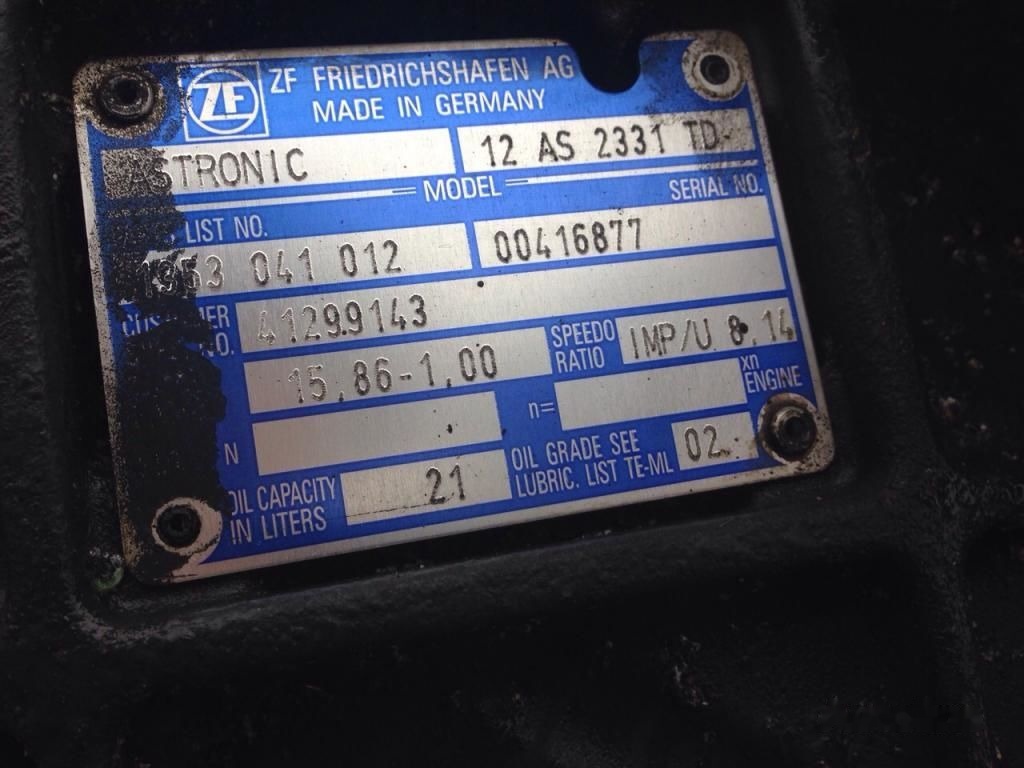 DAF XF105 12AS2331TD DAF XF 105 - Menjač za Kamion: slika 2 DAF XF105 12AS2331TD DAF XF 105 - Menjač za Kamion: slika 2
