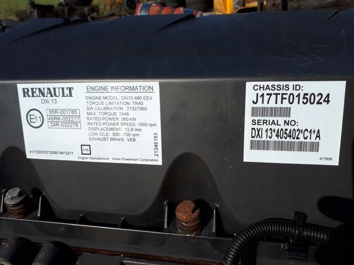 Renault DXi13 480 EEV Renault Magnum, Kerax - Motor za Kamion: slika 1 Renault DXi13 480 EEV Renault Magnum, Kerax - Motor za Kamion: slika 1