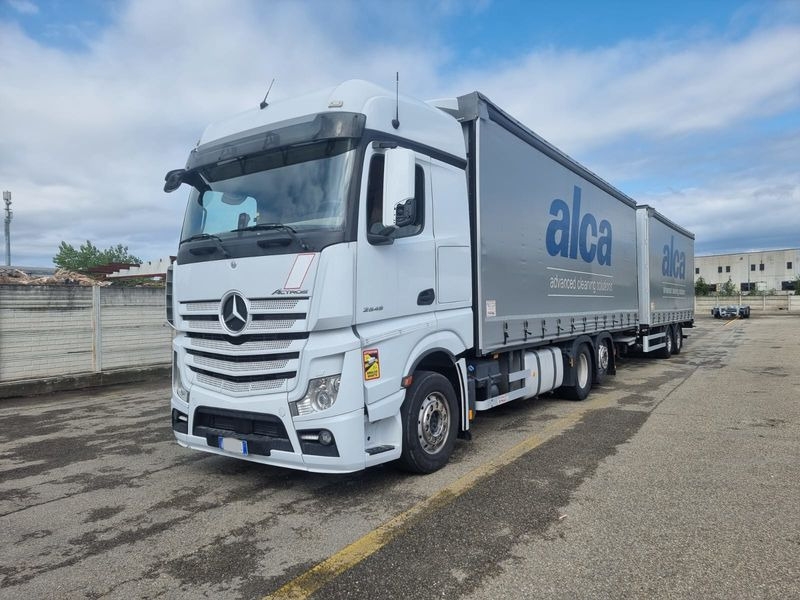 MERCEDES ACTROS MOTRICE + BIGA ACTROS 26.45 - Kamion sa ceradom: slika 1 MERCEDES ACTROS MOTRICE + BIGA ACTROS 26.45 - Kamion sa ceradom: slika 1