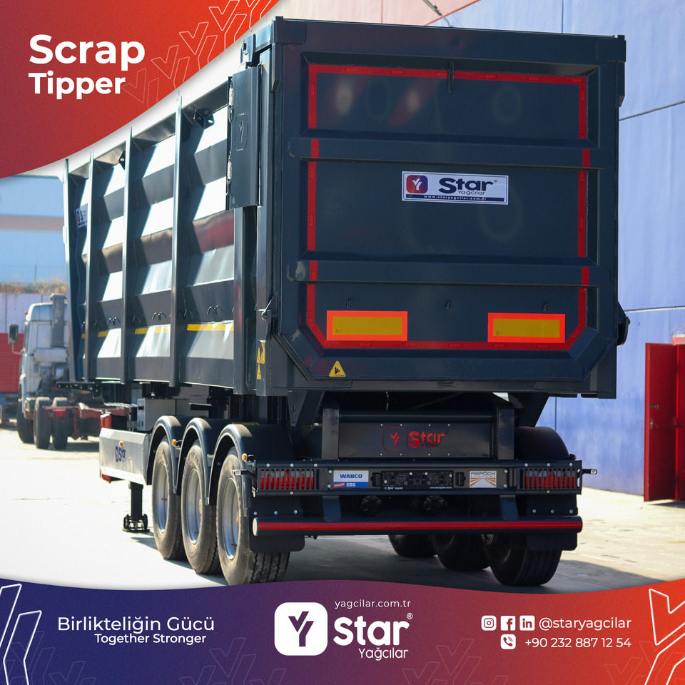 STAR YAGCILAR SY - Tipper scrap - Poluprikolica istovarivača: slika 1 STAR YAGCILAR SY - Tipper scrap - Poluprikolica istovarivača: slika 1