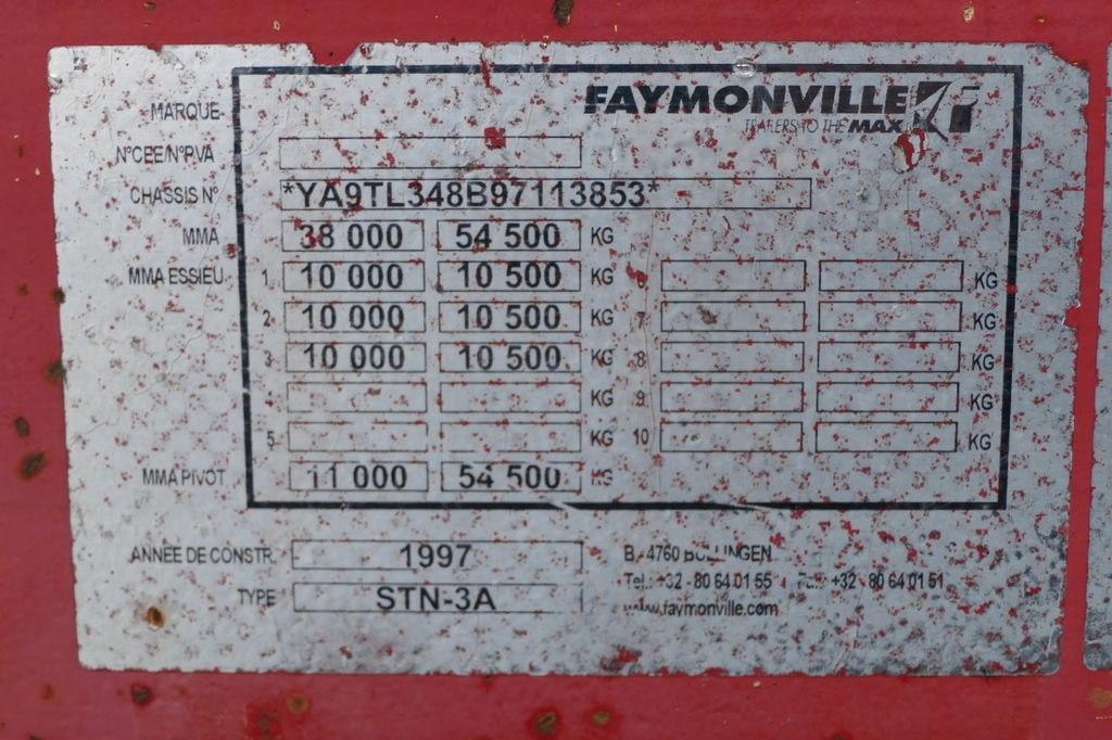 Niska poluprikolica za prevoz Faymonville STN-3A / NACZEPA LAWETA / NISKOPODWOZIE / ROZCIĄ: slika 20