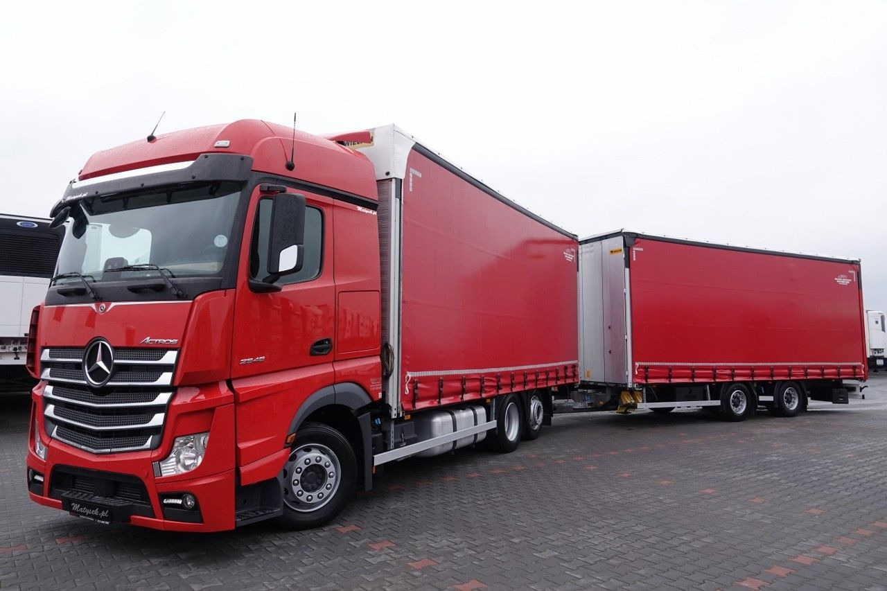 Mercedes-Benz ACTROS 2548 / ZESTAW TANDEM 120 M3 / PRZEJAZDOWY - Kamion sa ceradom: slika 2 Mercedes-Benz ACTROS 2548 / ZESTAW TANDEM 120 M3 / PRZEJAZDOWY - Kamion sa ceradom: slika 2