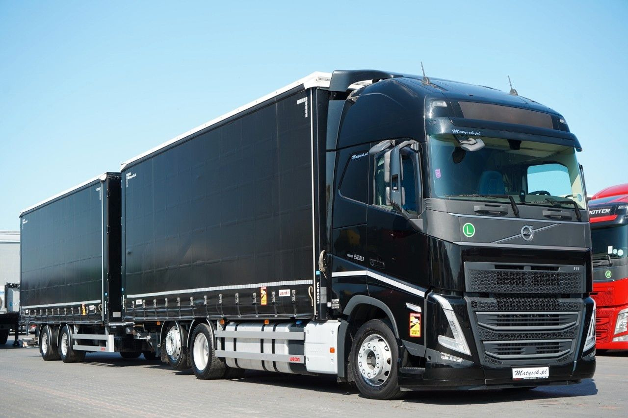 Volvo FH 500 / I-SAVE / XL / ZESTAW TANDEM PRZEJAZDOWY - Kamion sa ceradom: slika 1 Volvo FH 500 / I-SAVE / XL / ZESTAW TANDEM PRZEJAZDOWY - Kamion sa ceradom: slika 1