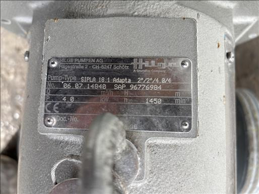 Oprema za prehrambenu industriju Hilge Sipla 18.1 Adapta Self priming centrifugal pump: slika 6 Oprema za prehrambenu industriju Hilge Sipla 18.1 Adapta Self priming centrifugal pump: slika 6