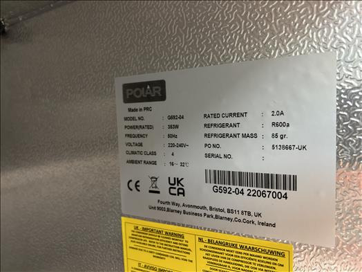 Polar G592-04 Refrigerator - Oprema za prehrambenu industriju: slika 5 Polar G592-04 Refrigerator - Oprema za prehrambenu industriju: slika 5
