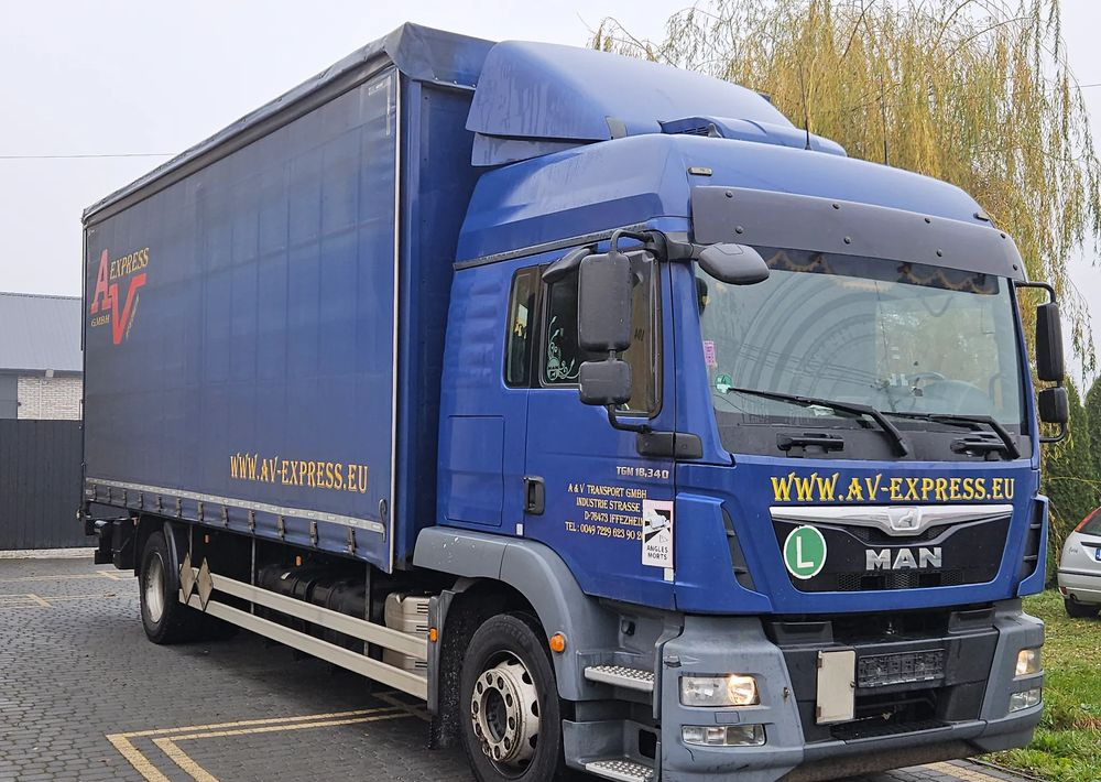 MAN TGM 18.340 / FIRANKA / SPROWADZONY / 9100 ŁADOWNOŚĆ / 18 PALET / E6 / WINDA / - Kamion sa ceradom: slika 2 MAN TGM 18.340 / FIRANKA / SPROWADZONY / 9100 ŁADOWNOŚĆ / 18 PALET / E6 / WINDA / - Kamion sa ceradom: slika 2