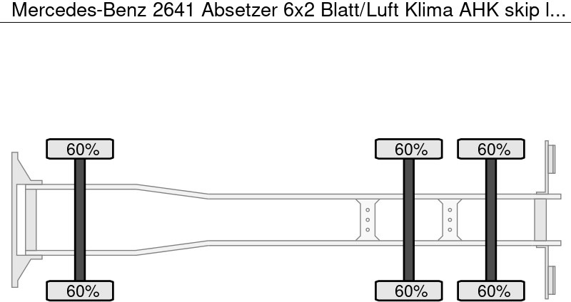 Mercedes-Benz 2641 Absetzer 6x2 Blatt/Luft Klima AHK - Kamion za utovaranje kontejnera: slika 5 Mercedes-Benz 2641 Absetzer 6x2 Blatt/Luft Klima AHK - Kamion za utovaranje kontejnera: slika 5