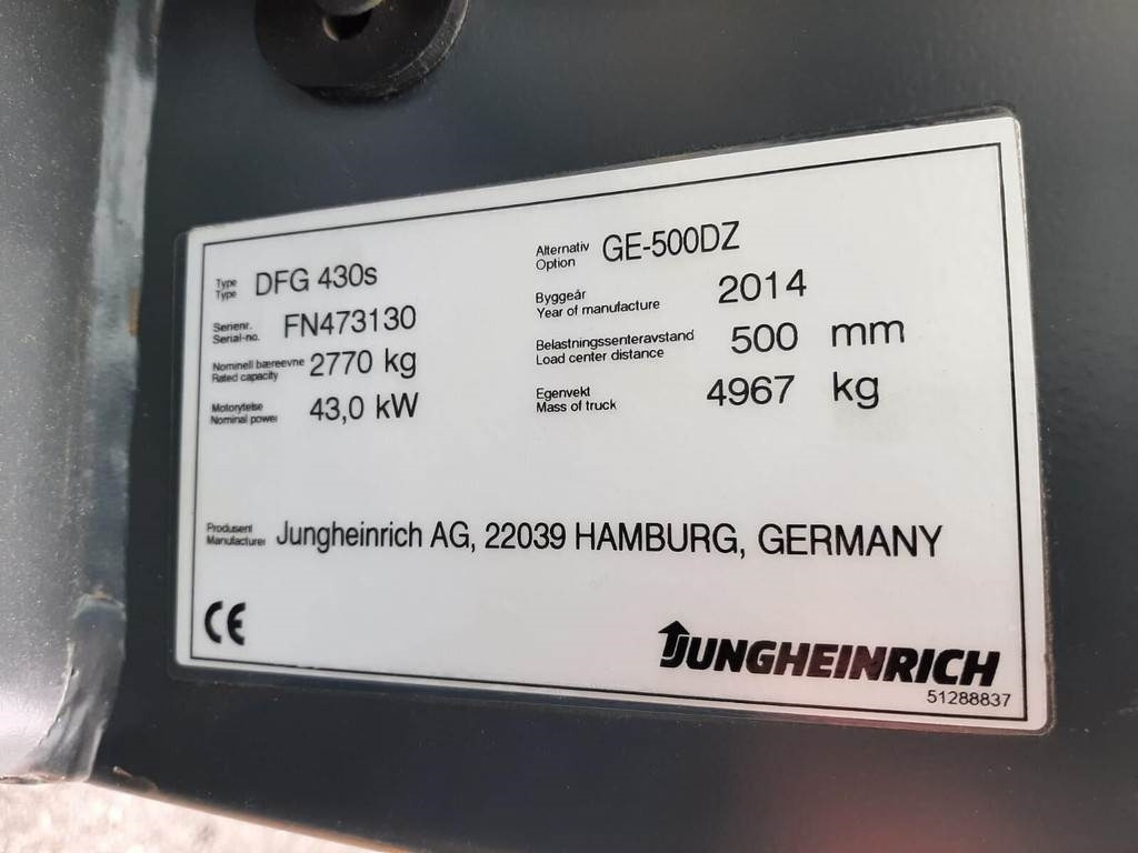 Jungheinrich DFG 430s 43kW - Dizel viljuškar: slika 5 Jungheinrich DFG 430s 43kW - Dizel viljuškar: slika 5