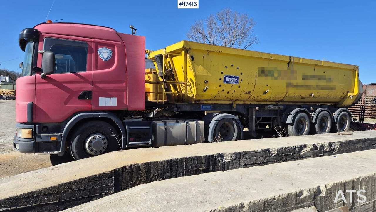 Tractor SCANIA 124L 420KM (2003) + BERGER tipper semi-trailer (2007) - Tegljač: slika 1 Tractor SCANIA 124L 420KM (2003) + BERGER tipper semi-trailer (2007) - Tegljač: slika 1