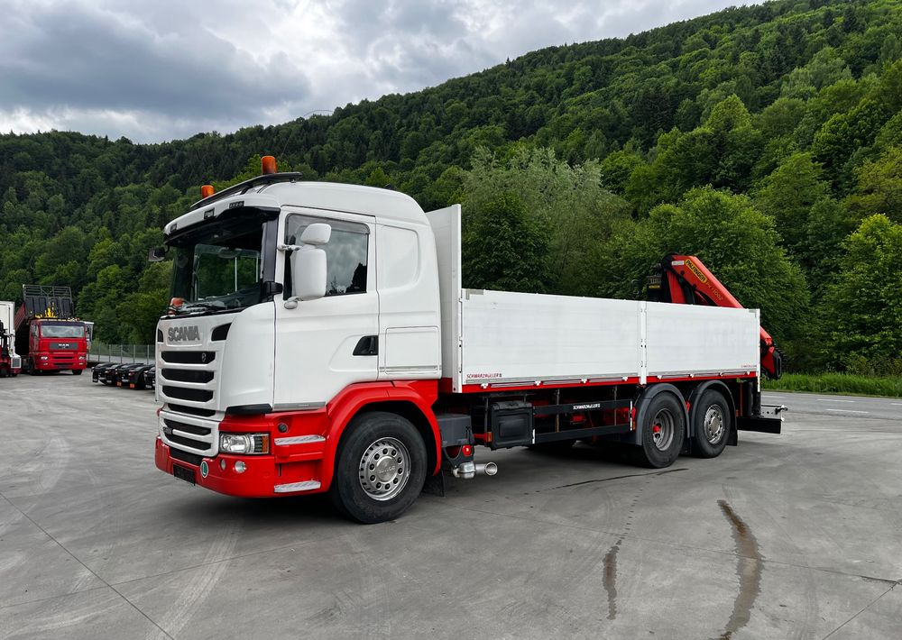 Scania G450 // 6x2// Skrzynia 6.40x2.49 // HDS Palfinger // Oś skrętna podnoszona // - Kamion sa tovarnim sandukom, Kamion sa dizalicom: slika 2 Scania G450 // 6x2// Skrzynia 6.40x2.49 // HDS Palfinger // Oś skrętna podnoszona // - Kamion sa tovarnim sandukom, Kamion sa dizalicom: slika 2