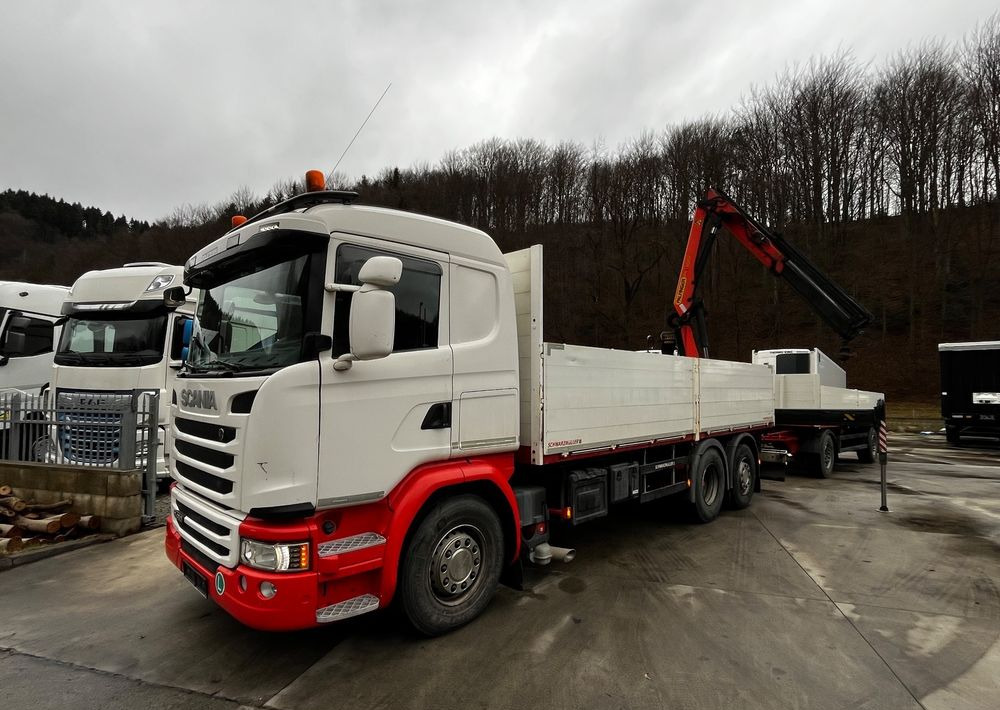 Scania R450 // 2014 // HDS Palfinger 13002 // 6x4 oś skrętna+podnoszona // Przyczepa Schwarzmuller // - Kamion sa tovarnim sandukom: slika 1 Scania R450 // 2014 // HDS Palfinger 13002 // 6x4 oś skrętna+podnoszona // Przyczepa Schwarzmuller // - Kamion sa tovarnim sandukom: slika 1
