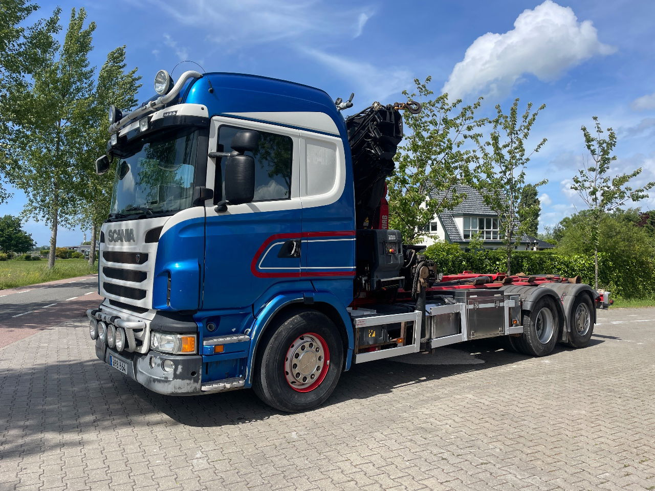 Scania R480 with hiab hookloader and hiab 262 EP5 with remote crane 2019 - Kamion za prevoz kontejnera/ Kamion sa promenjivim sandukom, Kamion sa dizalicom: slika 1 Scania R480 with hiab hookloader and hiab 262 EP5 with remote crane 2019 - Kamion za prevoz kontejnera/ Kamion sa promenjivim sandukom, Kamion sa dizalicom: slika 1