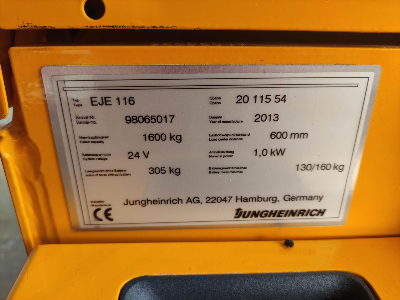 Jungheinrich EJE 116 - Kolica za palete: slika 5 Jungheinrich EJE 116 - Kolica za palete: slika 5