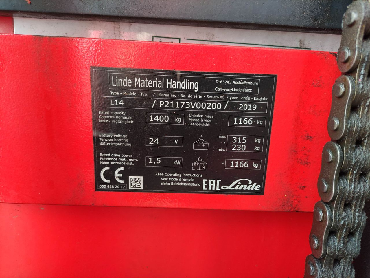 Linde L14i-1173 - Slagač: slika 5 Linde L14i-1173 - Slagač: slika 5