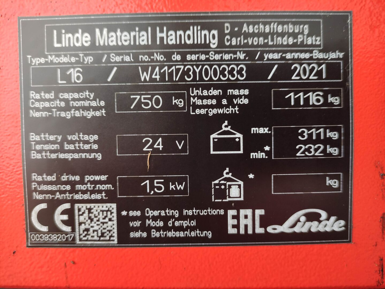 Linde L16i-1173 - Slagač: slika 5 Linde L16i-1173 - Slagač: slika 5