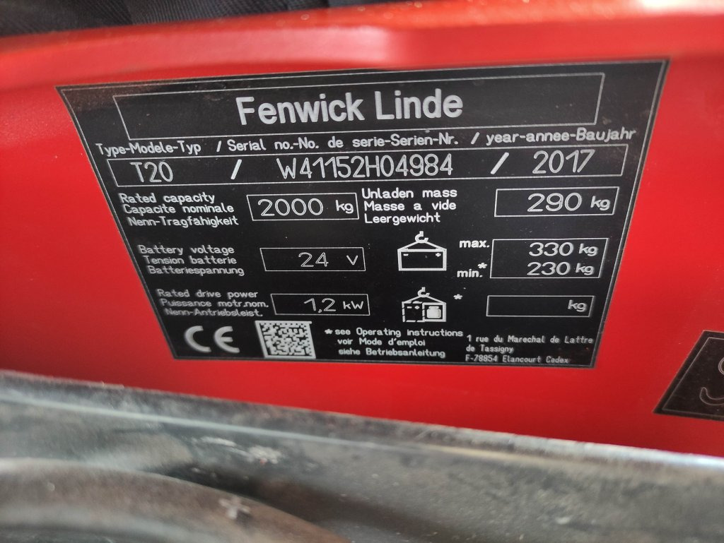 Linde T20 - Kolica za palete: slika 5 Linde T20 - Kolica za palete: slika 5