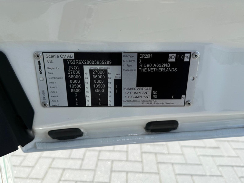 Tegljač Scania R 590 V8 VOLLUCHT, LEER, HYDRAULIEK, NL KENTEKEN, APK, TACHO 2.: slika 18