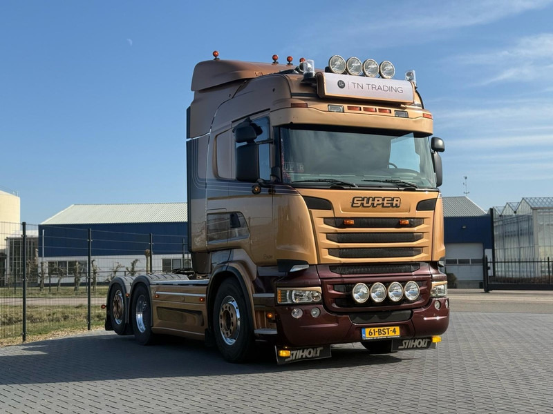 Scania R730 V8 V8, SHOWTRUCK VOLLUCHT, RETARDER, HYDRAULIEK, BOOGIE, ALU WIELEN, LEER. - Tegljač: slika 2 Scania R730 V8 V8, SHOWTRUCK VOLLUCHT, RETARDER, HYDRAULIEK, BOOGIE, ALU WIELEN, LEER. - Tegljač: slika 2