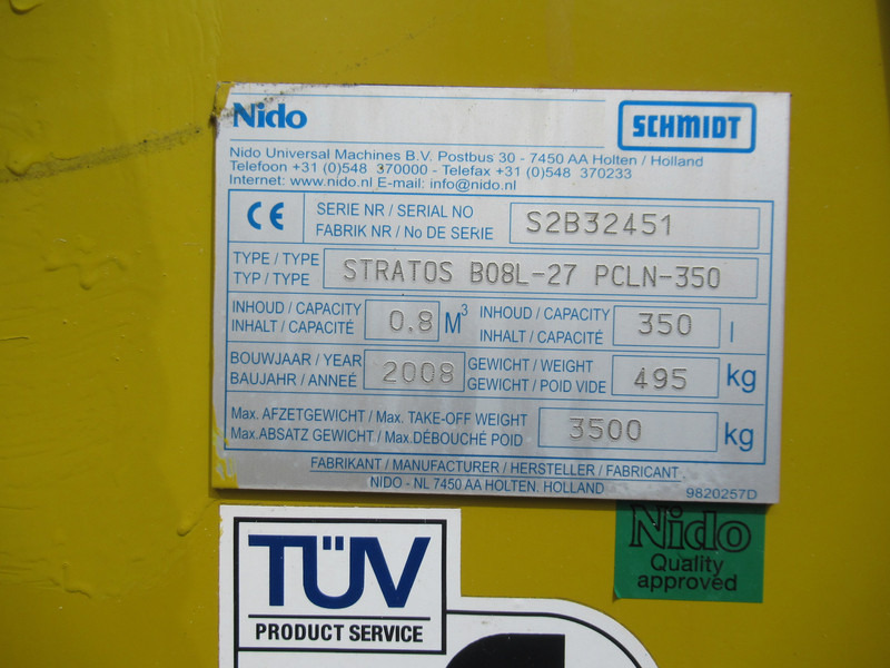 Rasipač peska/ Soli NIDO STRATOS B08L-27 PCLN-350 0,8M3 + 350L ROTO-power Hook Haak Salzstreuer Saltspreader: slika 13