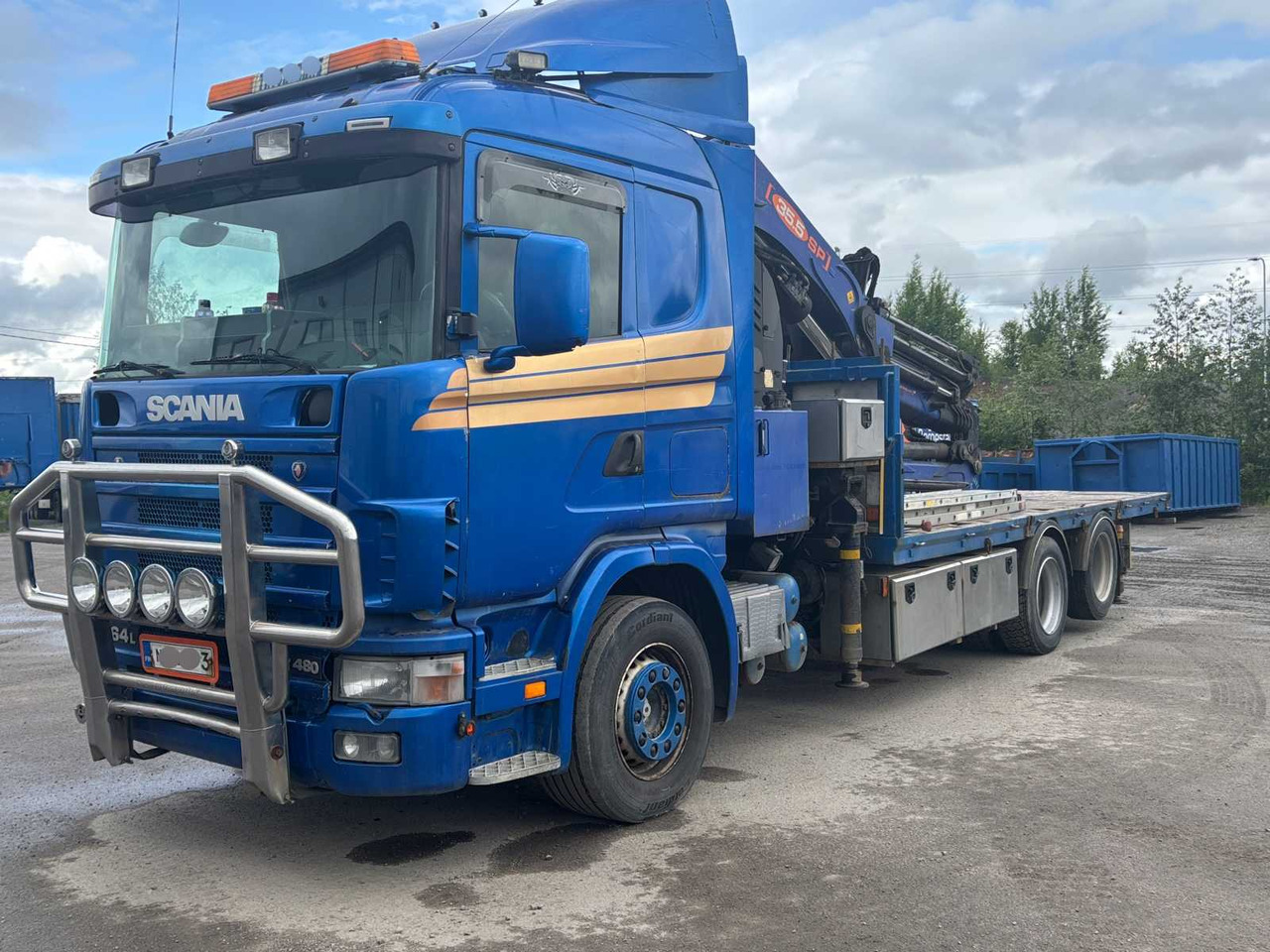 Truck Scania R 164 460 + crane PM 35.5 SP - Kamion sa tovarnim sandukom, Kamion sa dizalicom: slika 1 Truck Scania R 164 460 + crane PM 35.5 SP - Kamion sa tovarnim sandukom, Kamion sa dizalicom: slika 1