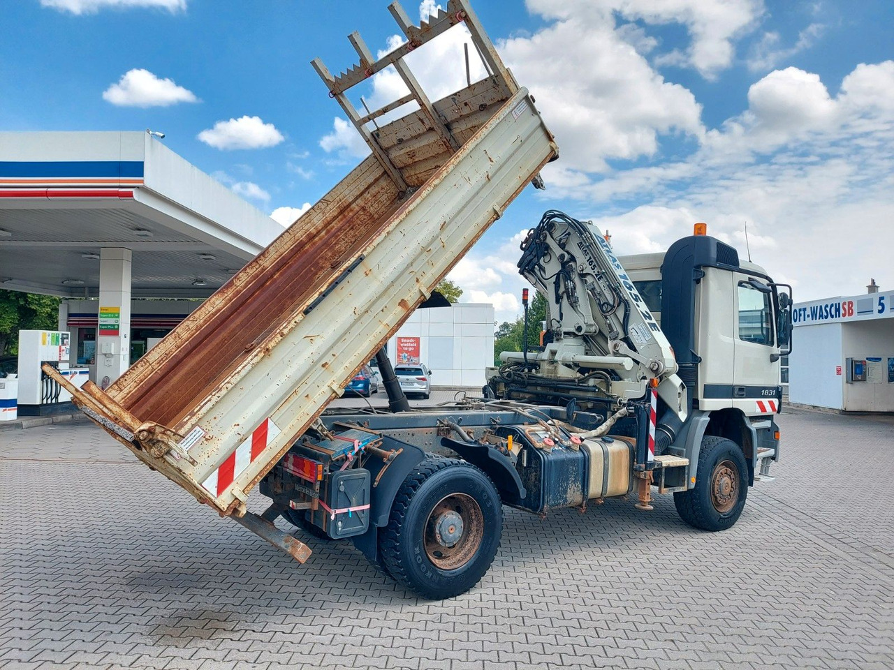 Mercedes-Benz ACTROS 1831 4X4 KRAN MEILER ALLRAD ATLAS 165.2E - Istovarivač, Kamion sa dizalicom: slika 1 Mercedes-Benz ACTROS 1831 4X4 KRAN MEILER ALLRAD ATLAS 165.2E - Istovarivač, Kamion sa dizalicom: slika 1
