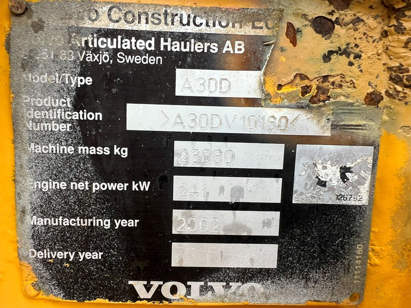 Volvo A30D 6x6 dumper articulated hauler NVT - Zglobni kiper: slika 5 Volvo A30D 6x6 dumper articulated hauler NVT - Zglobni kiper: slika 5