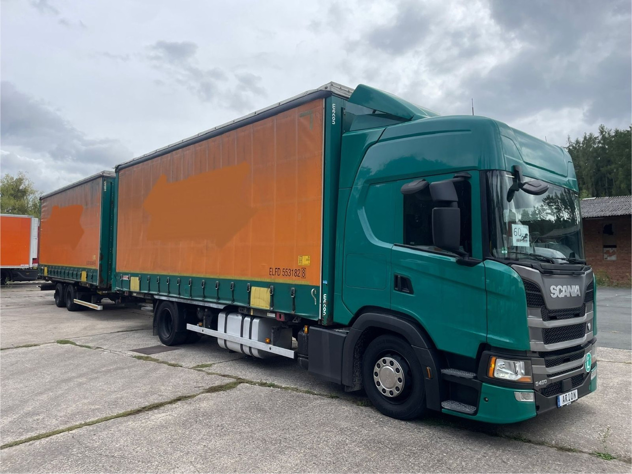 Scania G450 Pritsche+Plane/ANHÄNGER/KOTSCHENREUTHER - Kamion sa ceradom: slika 1 Scania G450 Pritsche+Plane/ANHÄNGER/KOTSCHENREUTHER - Kamion sa ceradom: slika 1