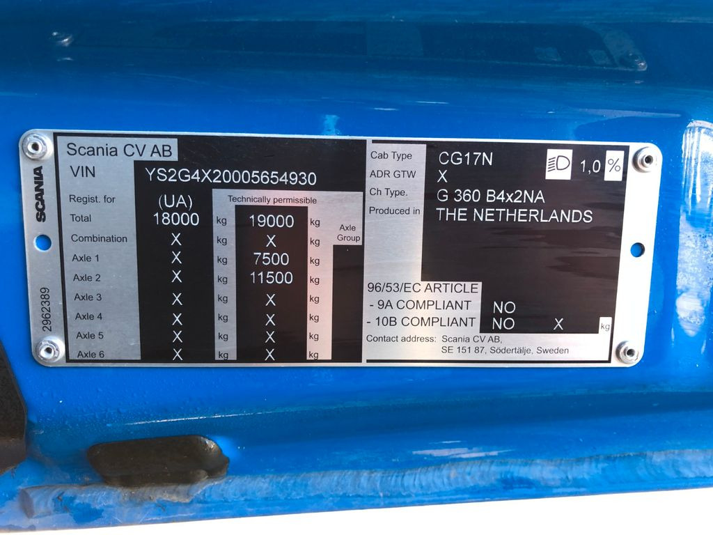 Kamion sa golom šasijom i zatvorenom kabinom novi Scania G360 4x2 EURO 5: slika 10
