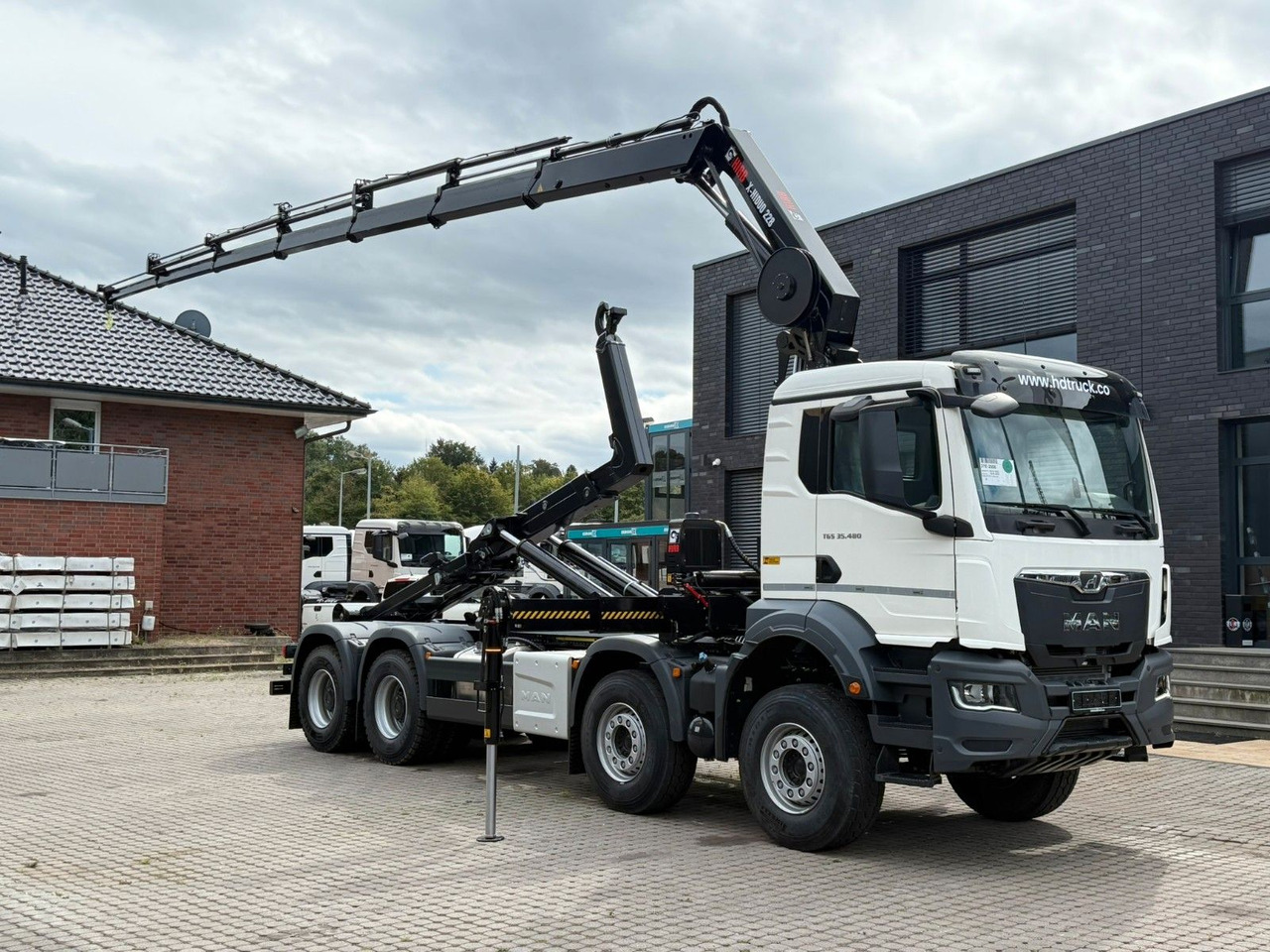 MAN TGS 35.480 8x4 Abrollkipper + Kran HIAB 228-6 - Kamion sa hidrauličnom kukom, Kamion sa dizalicom: slika 1 MAN TGS 35.480 8x4 Abrollkipper + Kran HIAB 228-6 - Kamion sa hidrauličnom kukom, Kamion sa dizalicom: slika 1