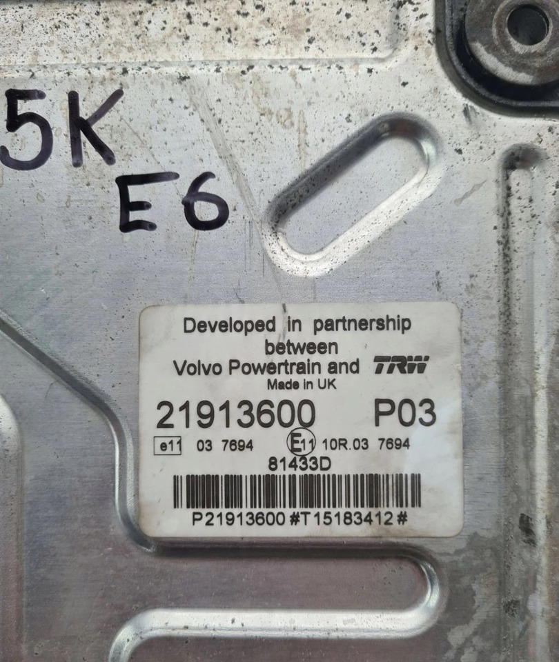 KASETA KOMPUTER SILNIKA RENAULT GAMA D VOLVO FL EURO 6 21913600 P02 21913600 P03 - Upravljačka jedinica: slika 5 KASETA KOMPUTER SILNIKA RENAULT GAMA D VOLVO FL EURO 6 21913600 P02 21913600 P03 - Upravljačka jedinica: slika 5