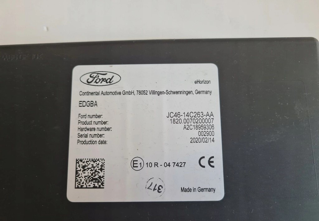 STEROWNIK KOMPUTER EDGBA FORD F-MAX 500 TRUCKS EURO 6 JC46 - 14C263 - AA - Upravljačka jedinica: slika 3 STEROWNIK KOMPUTER EDGBA FORD F-MAX 500 TRUCKS EURO 6 JC46 - 14C263 - AA - Upravljačka jedinica: slika 3