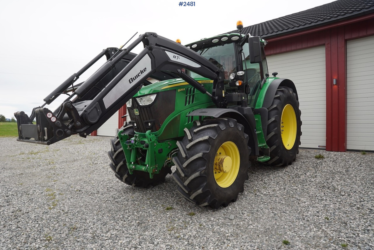 2017 John Deere 6215R w/Quicke loader and front hydraulics - Traktor: slika 1 2017 John Deere 6215R w/Quicke loader and front hydraulics - Traktor: slika 1