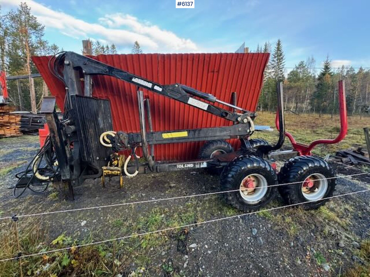 Igland timber trailer with E07 crane - Prikolica šticarka: slika 1 Igland timber trailer with E07 crane - Prikolica šticarka: slika 1