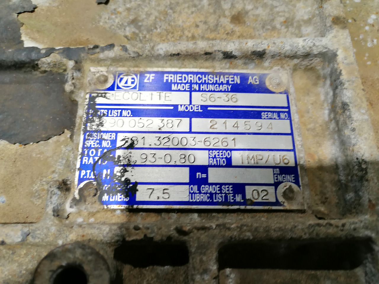 ZF ECOLITE S6-36 - Menjač: slika 5 ZF ECOLITE S6-36 - Menjač: slika 5