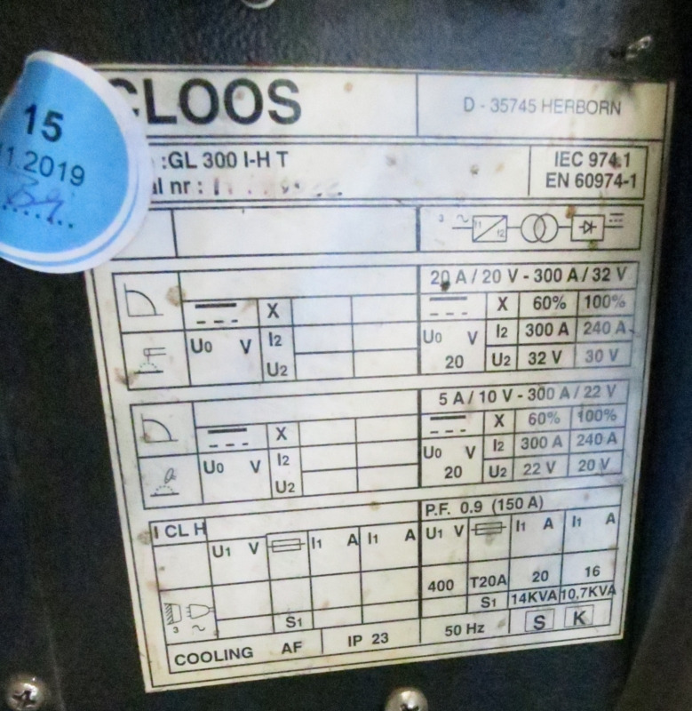 GLOOS GL 300 - Oprema za varenje: slika 3 GLOOS GL 300 - Oprema za varenje: slika 3