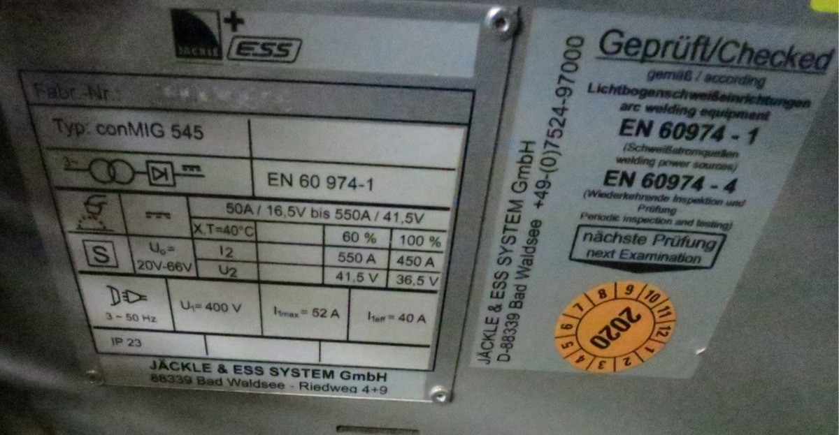 Jaeckle conMIG 545 - Oprema za varenje: slika 3 Jaeckle conMIG 545 - Oprema za varenje: slika 3