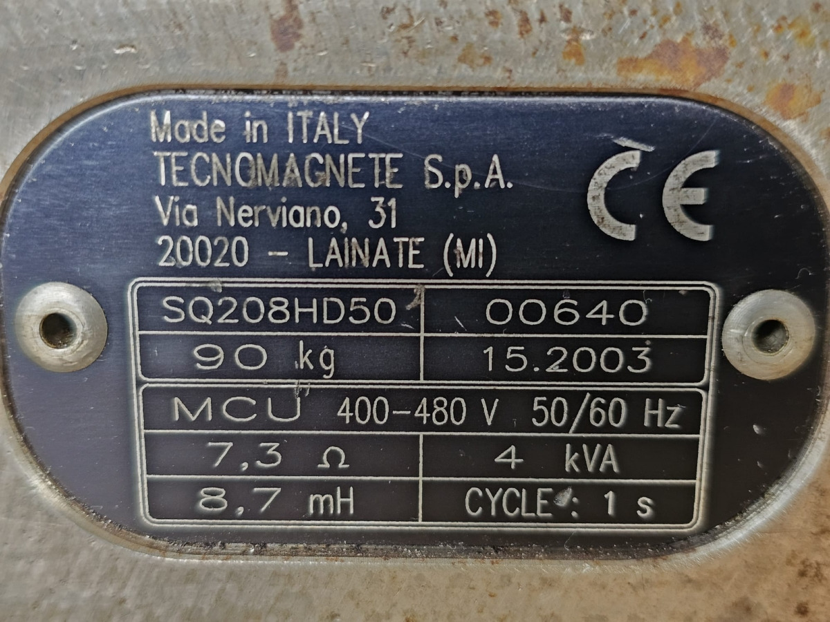TECNOMAGNETE SQ208HD50 - Rezervni deo za Mašinska alatka: slika 5 TECNOMAGNETE SQ208HD50 - Rezervni deo za Mašinska alatka: slika 5