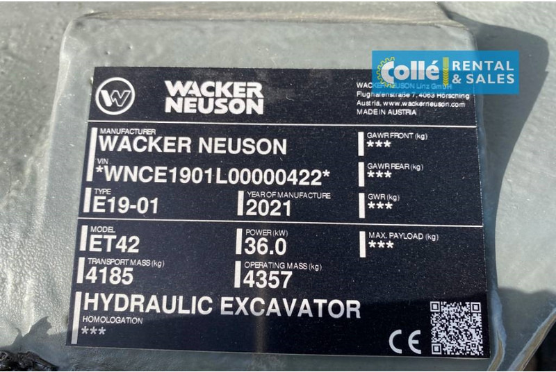 Mini bager novi WACKER NEUSON ET42 | 2022: slika 12