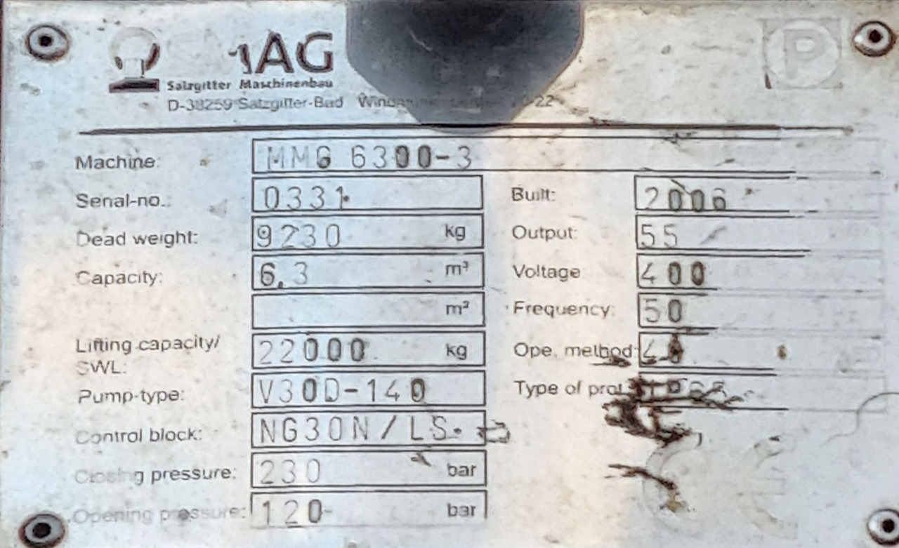 Peiner SMAG MMG 6300-3-S - Kuka za Lučka oprema: slika 5 Peiner SMAG MMG 6300-3-S - Kuka za Lučka oprema: slika 5