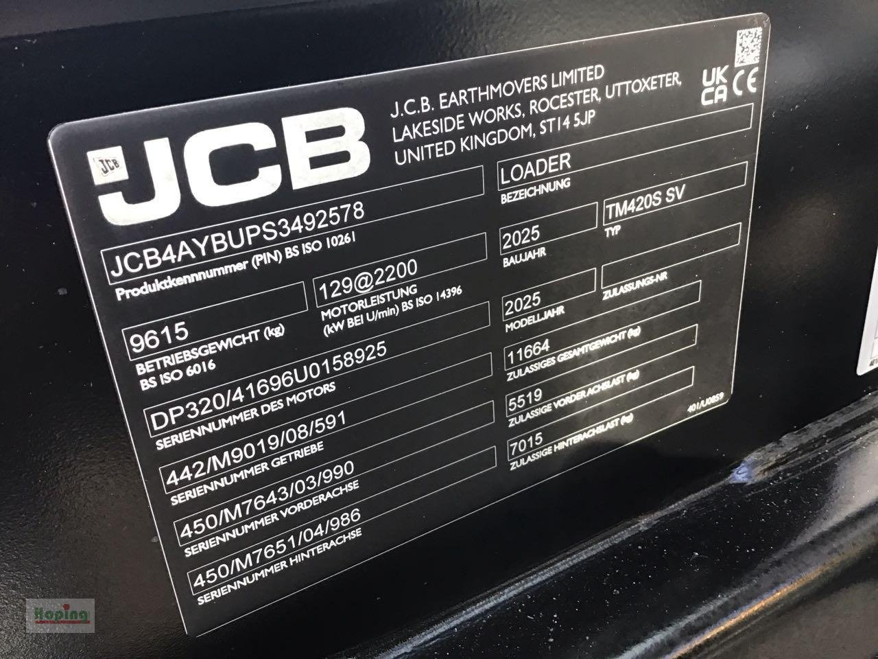 JCB TM420S AGRI - Stufe V - Teleskopski utovarivač na točkovima: slika 5 JCB TM420S AGRI - Stufe V - Teleskopski utovarivač na točkovima: slika 5