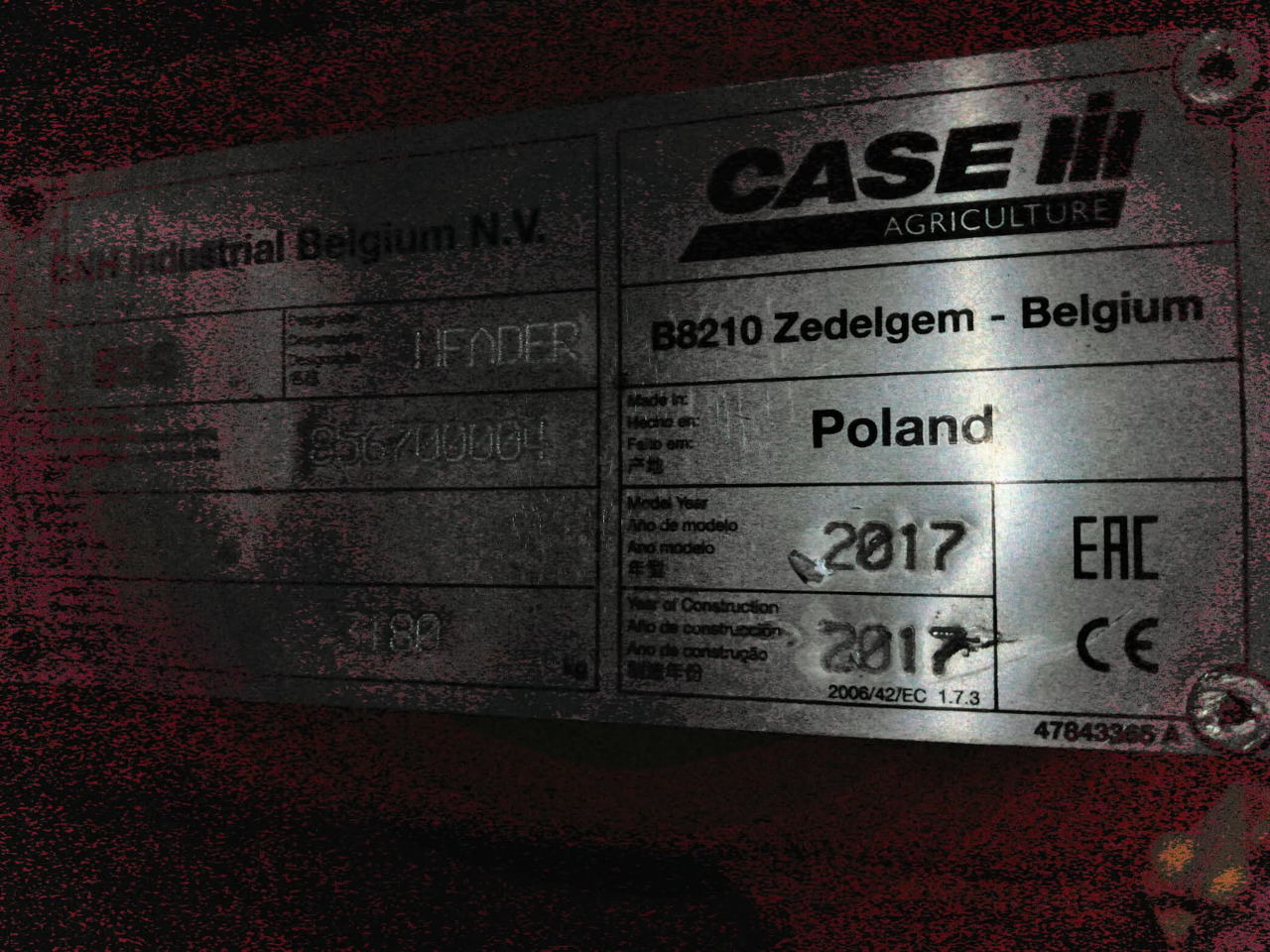 Case IH HEADER 856 - Kombajn za kukuruz: slika 3 Case IH HEADER 856 - Kombajn za kukuruz: slika 3