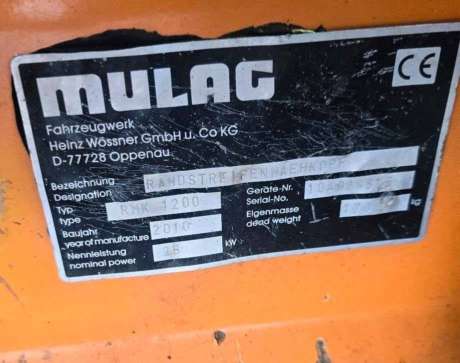 Mulag RMK 1200 Randstreifenmäher Böschungsmäher Böschungsmulcher Mähausleger - Kranska kosilica: slika 5 Mulag RMK 1200 Randstreifenmäher Böschungsmäher Böschungsmulcher Mähausleger - Kranska kosilica: slika 5