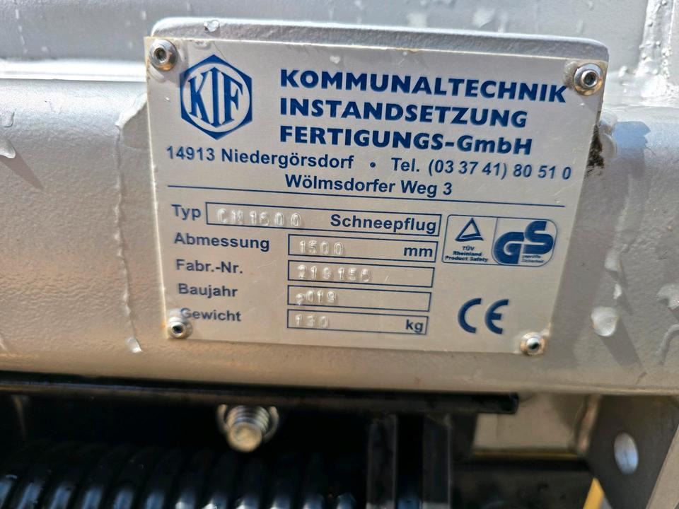 NEUWARE KIF Schneepflug CM 1600 Schneeschieber Schneeschild Winterdienst Räumschild passend für Multicar Kramer Iseki Kubota Kleintraktor - Raonik za sneg: slika 5 NEUWARE KIF Schneepflug CM 1600 Schneeschieber Schneeschild Winterdienst Räumschild passend für Multicar Kramer Iseki Kubota Kleintraktor - Raonik za sneg: slika 5