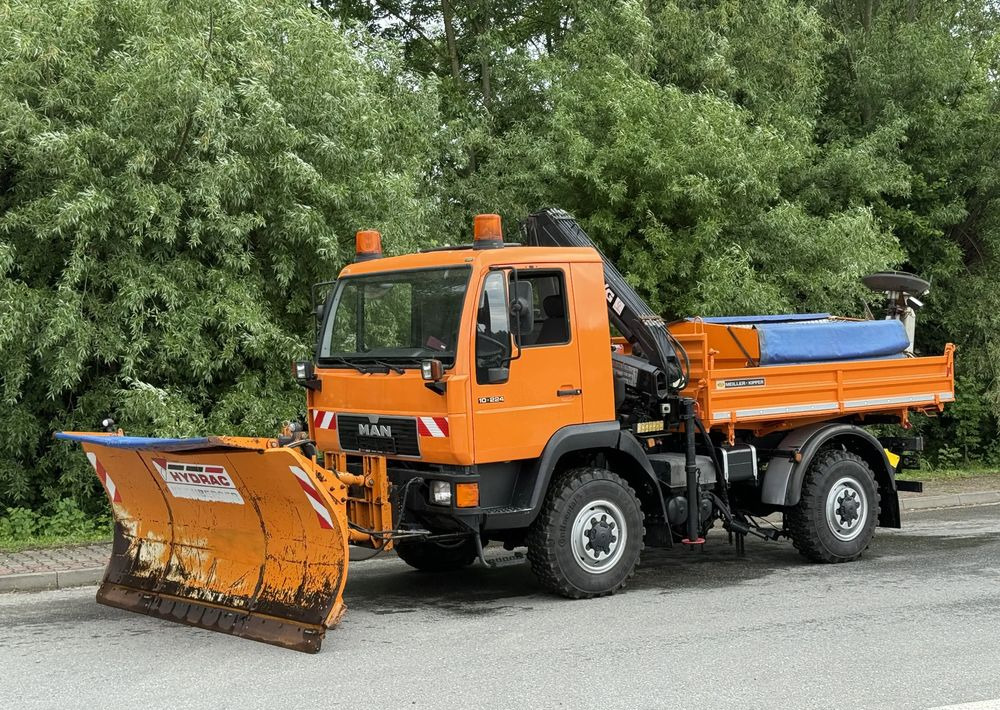 MAN * MAN LE 10.220 *Kiper Wywrotka * 4x4 * Pług Piaskarka * Zimowe Utrzymanie * Sprowadzony * HDS MKG * - Istovarivač: slika 1 MAN * MAN LE 10.220 *Kiper Wywrotka * 4x4 * Pług Piaskarka * Zimowe Utrzymanie * Sprowadzony * HDS MKG * - Istovarivač: slika 1